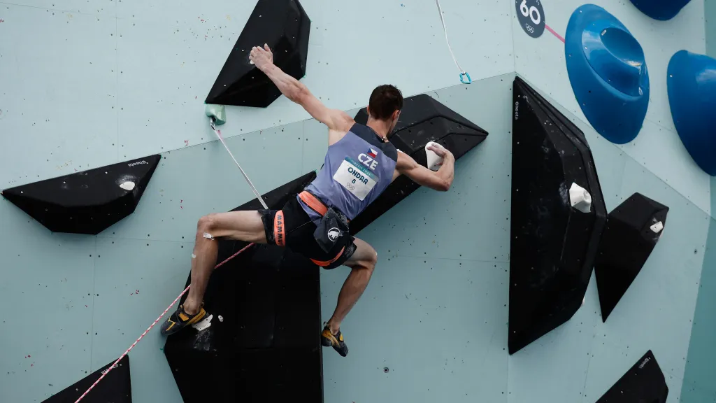 Adam Ondra na OH v Paříži
