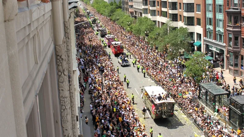 Oslavy v centru Bostonu