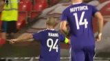 Gól v utkání Slavia Praha - Anderlecht Brusel: Hanni - 0:3 (71. min.)