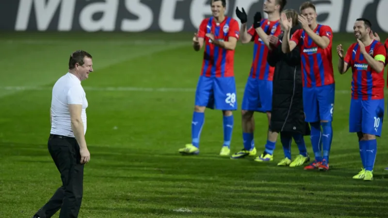 Radující se Pavel Vrba po výhře nad CSKA