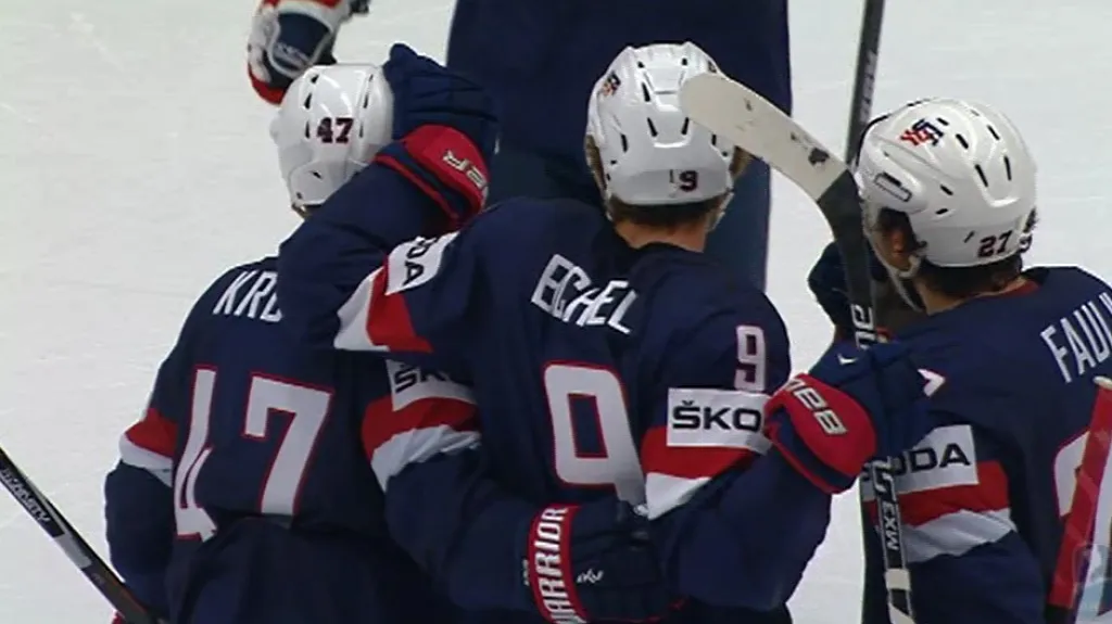 Gól v utkání USA - Slovensko: Eichel - 5:4 (65. min.)