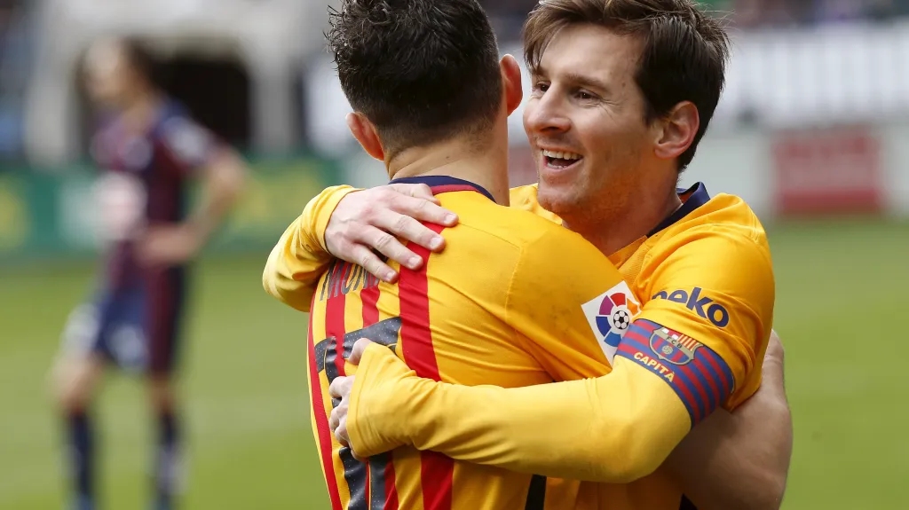 Radost fotbalistů Barcelony