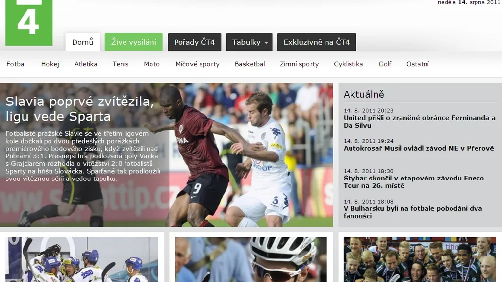 Nové stránky ČT4