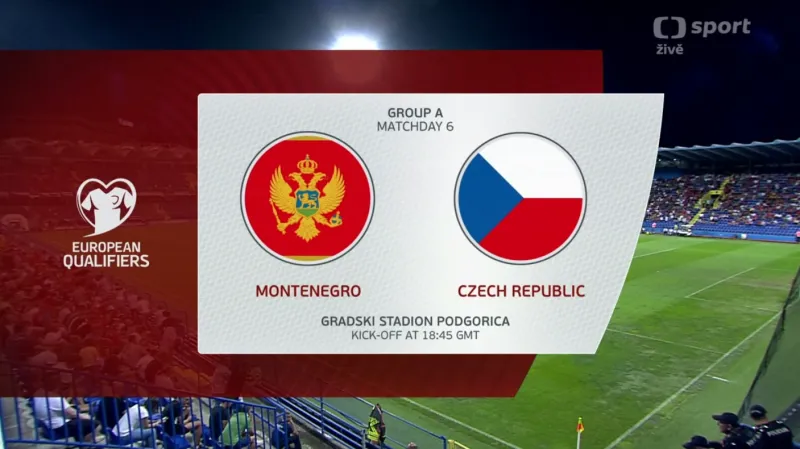 Sestřih utkání Černá Hora - Česko