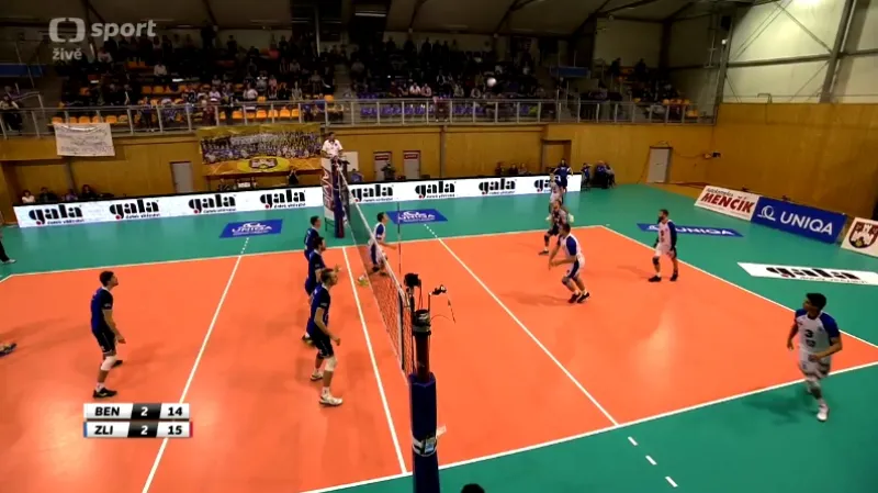 Zlín vyhrál nad Benátkami 3:2 na sety