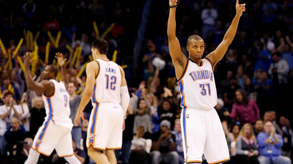 Radující se basketbalisté Oklahomy