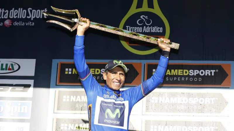 Nairo Quintana po vítězství na Tirreno-Adriatico