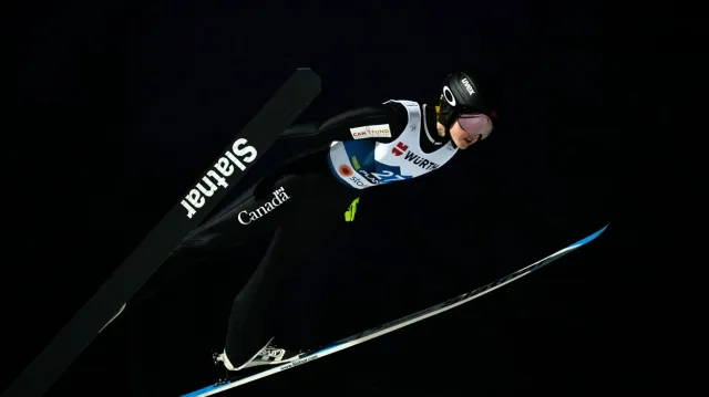 Vítězný skok Loutittové na velkém můstku