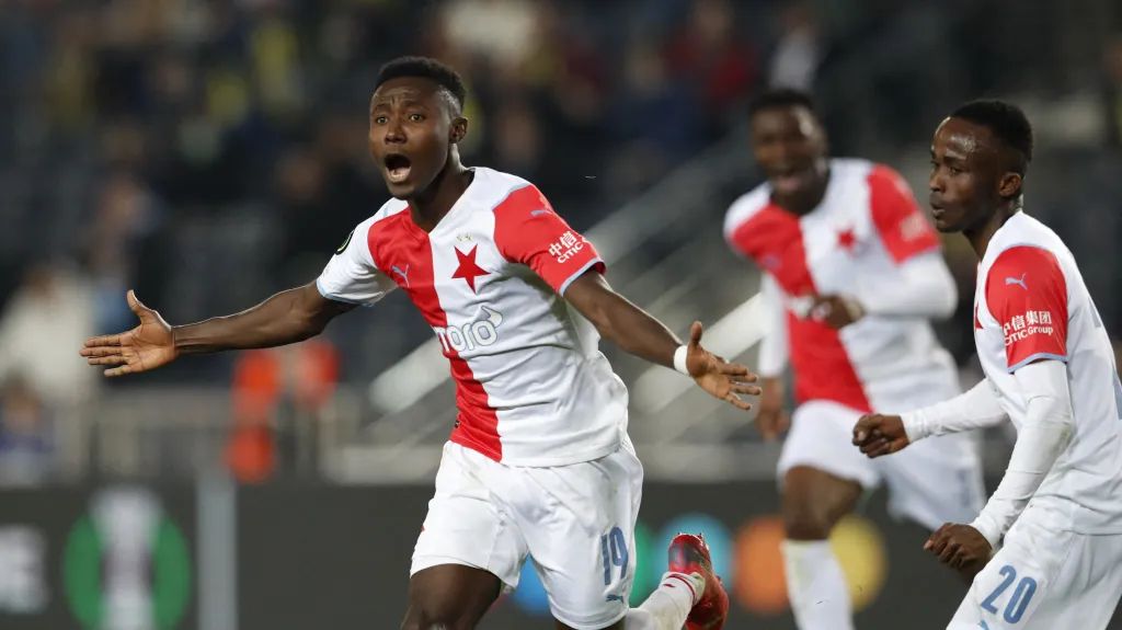 Oscar se raduje ze vstřelené branky v dresu Slavie