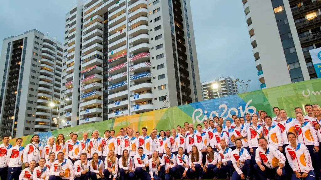 Oficiální přijetí české výpravy do olympijské vesnice