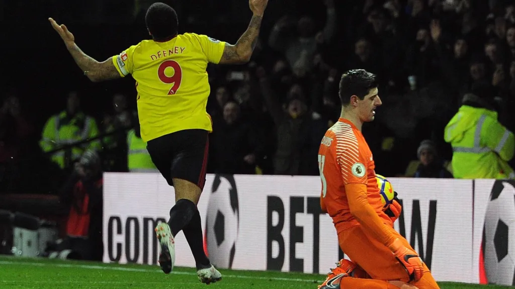 Deeney se raduje po gólu z penalty