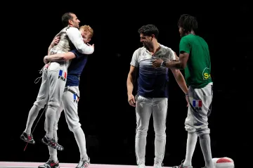 Radost francouzských fleretistů ze zisku zlata