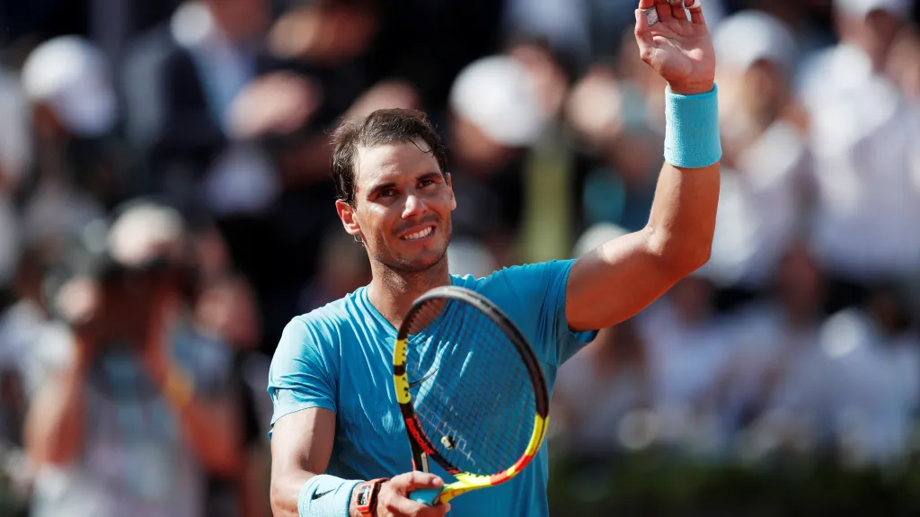Slavící Rafael Nadal