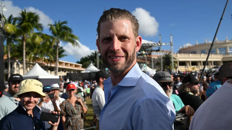 Syn bývalého amerického prezidenta Eric Trump během turnaje LIV Golf