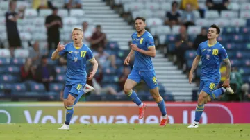 Gól v utkání Švédsko - Ukrajina: Zinčenko - 0:1 (27. min.)