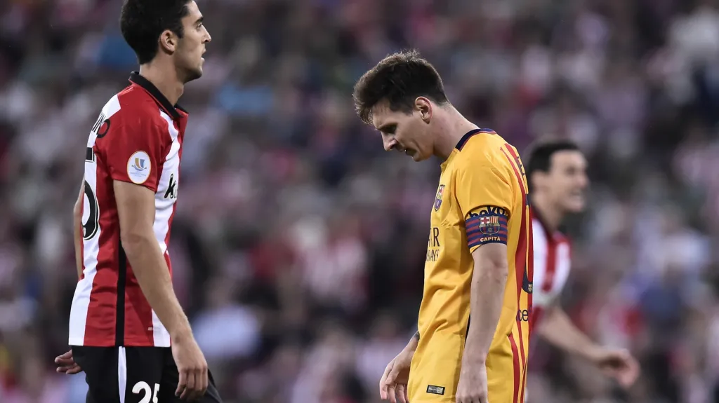 Lionel Messi v utkání s Bilbaem