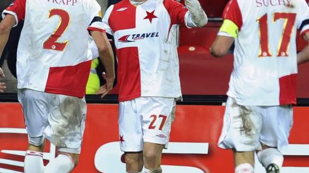 Radost hráčů Slavie