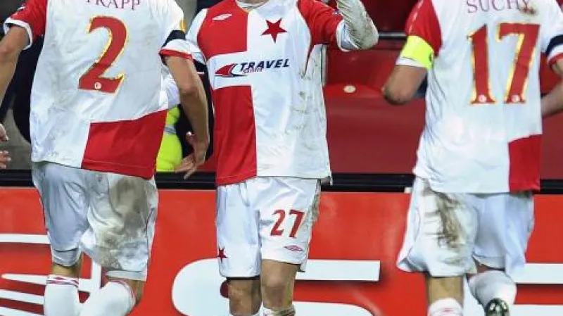 Radost hráčů Slavie