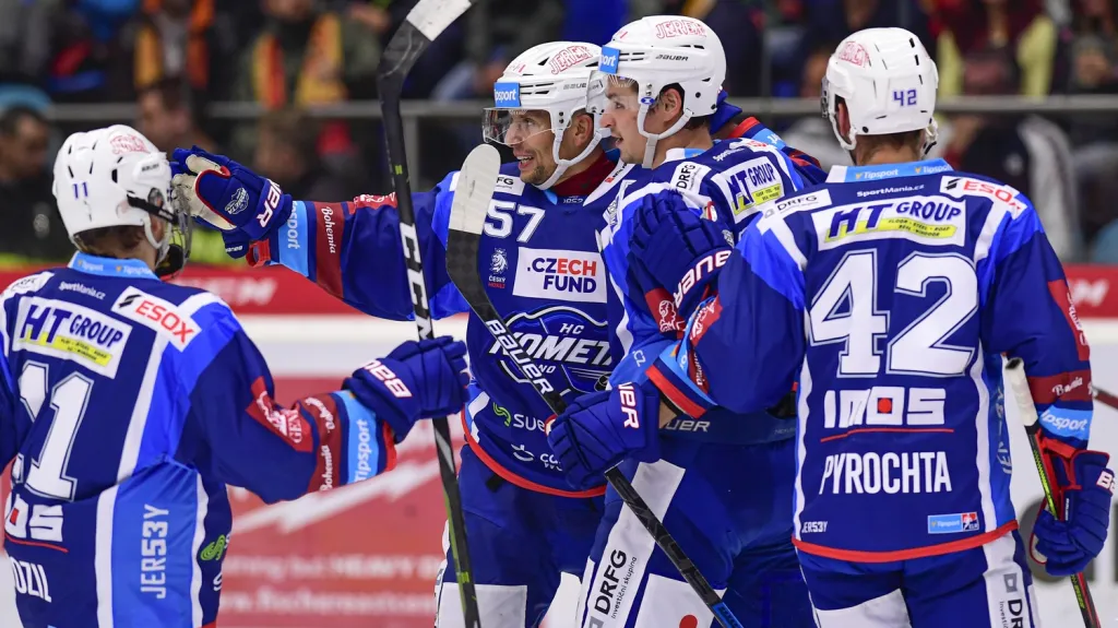 Radost hokejistů Komety Brno