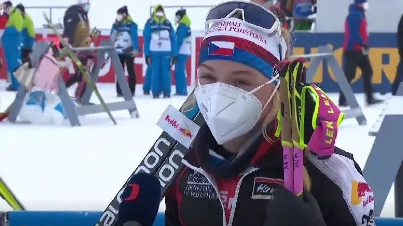 Ohlasy Markéty Davidové a Egila Gjellanda po závodu žen s hromadným startem