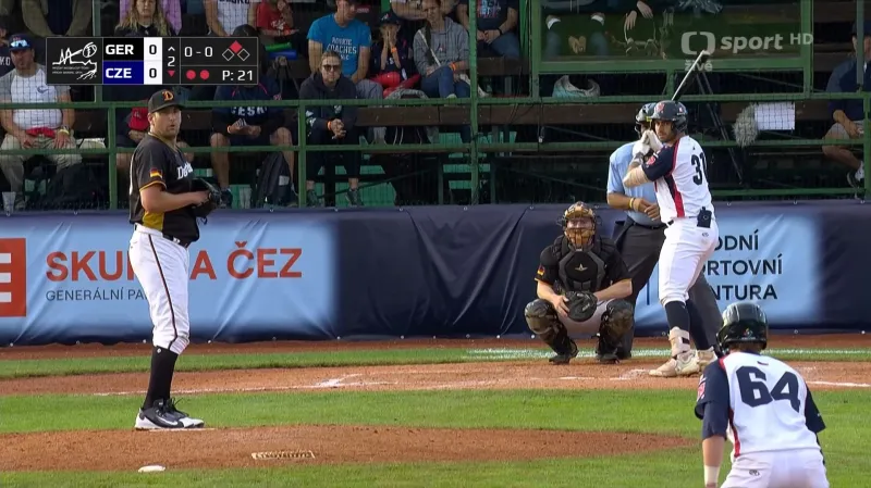 Dvoubodové homeruny Zelenky a Mužíka v utkání s Německem