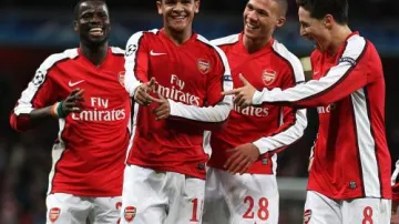 Radost hráčů Arsenalu