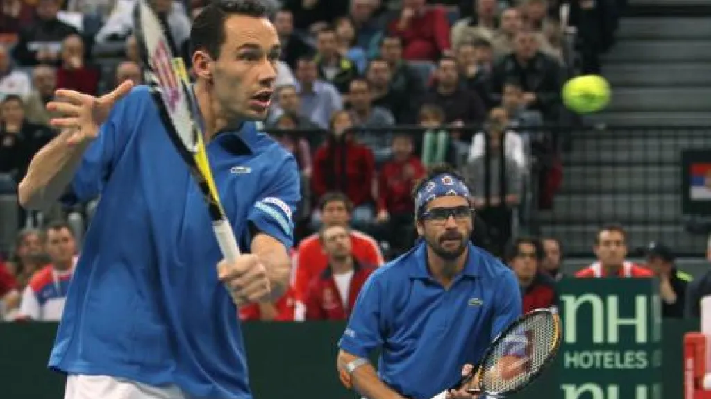 Francouzský deblový pár Michael Llodra - Arnaud Clément