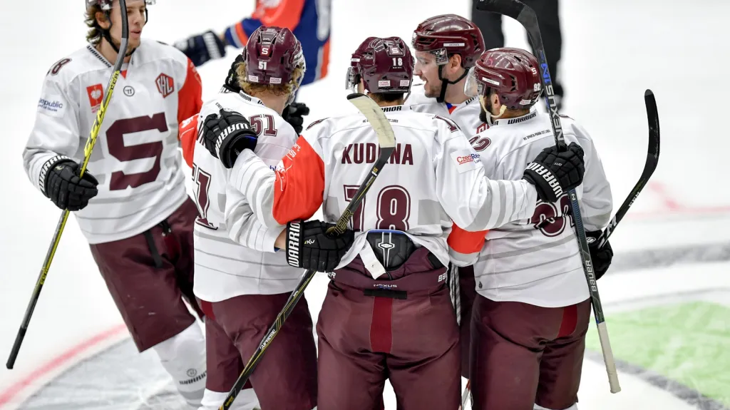 Radost hokejistů Sparty