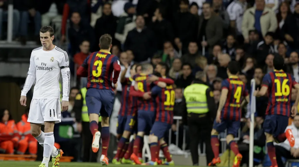 Radost fotbalistů Barcelony v zápase s Realem