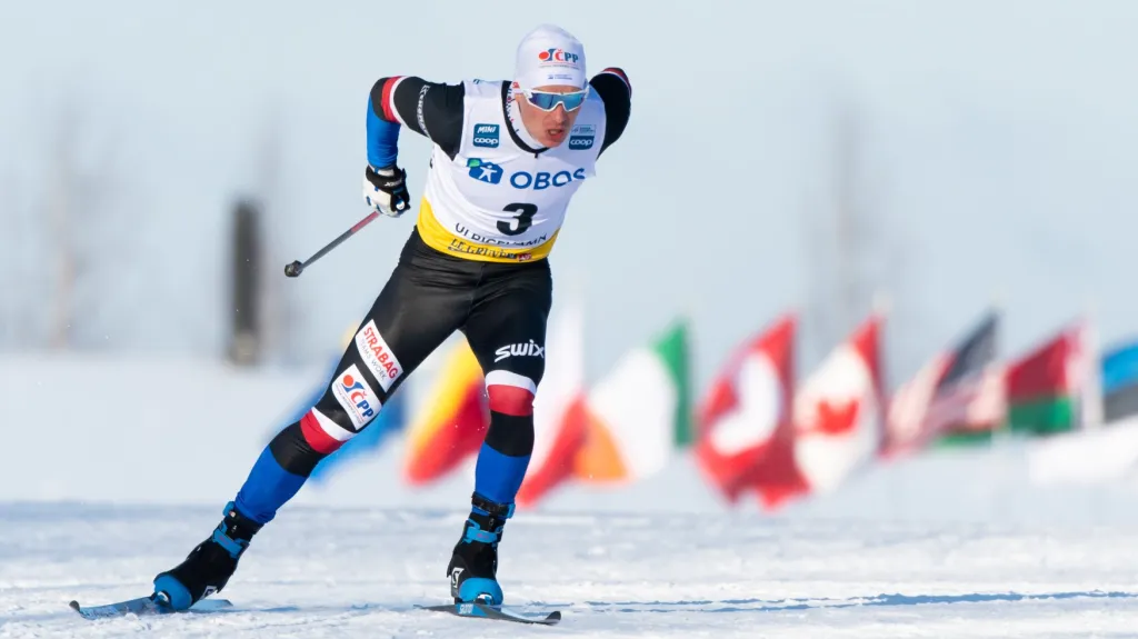 Michal Novák ve sprintu SP v Ulricehamnu