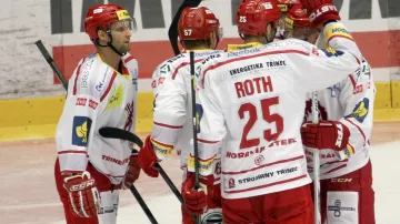 Radost hokejistů Třince