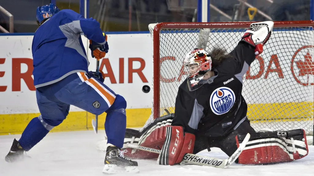 Shannon Szabadosová na tréninku Edmontonu
