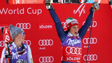 Federica Brignoneová slaví vítězství