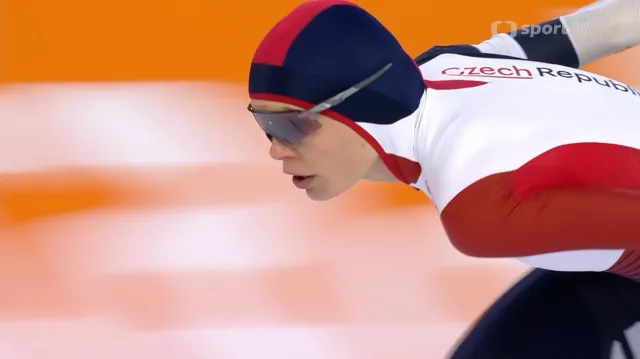 Jízda Zdráhalové na kilometru v Heerenveenu