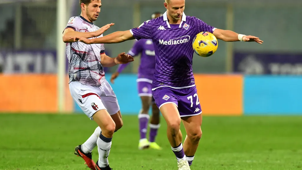 Antonín Barák (vpravo) v dresu Fiorentiny