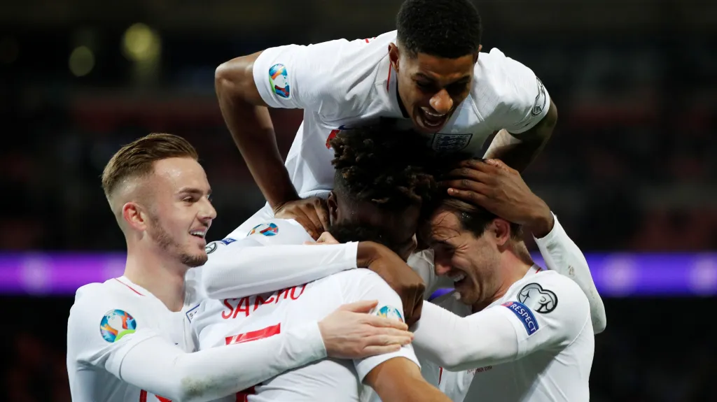 Slavící fotbalisté Anglie