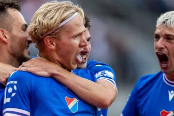 Matěj Šín z Baníku Ostrava se raduje