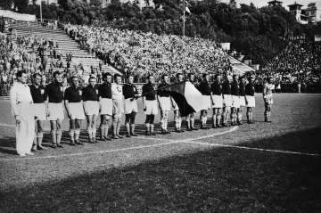 Fotbalisté Československa před finále MS 1934 v Itálii