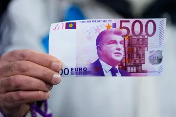 Podobizna prezidenta Barcelony Joana Laporty na bankovce