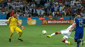 Gól v utkání Německo - Argentina: Götze - 1:0 (113. min.)
