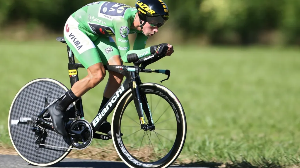 Primož Roglič v časovce na Vueltě