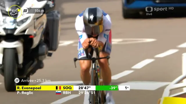 Závěr časovkářské 7. etapy Tour de France