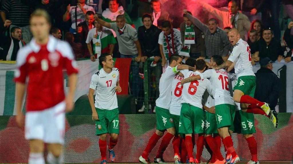 Bulhaři se radují z gólu