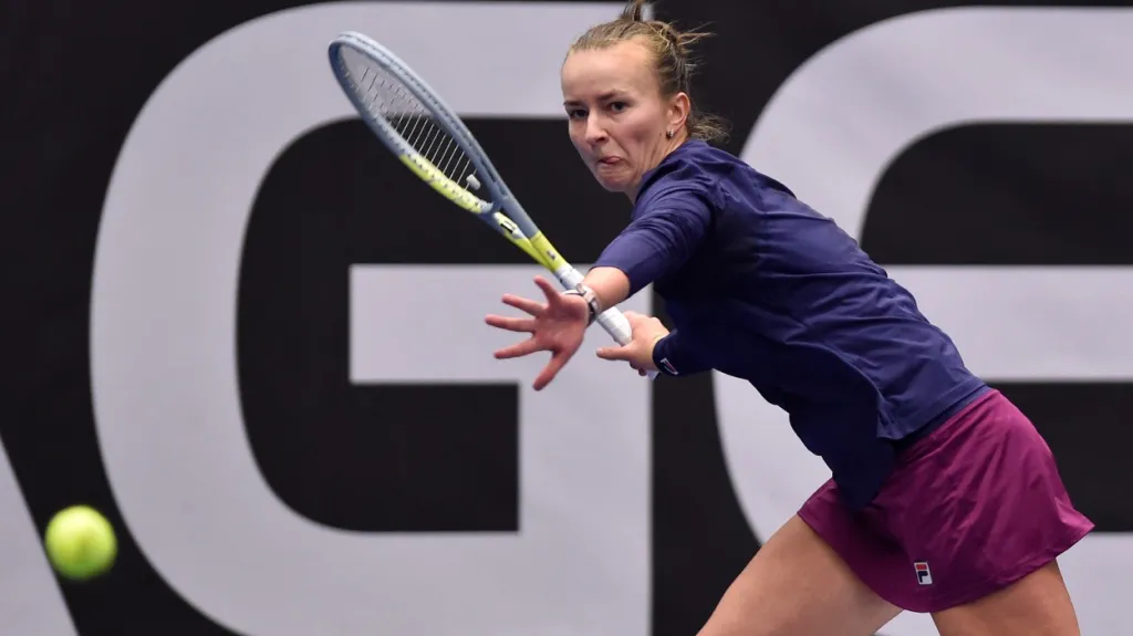 Barbora Krejčíková na turnaji WTA v Ostravě