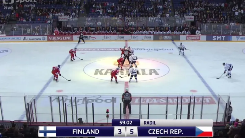 Gól v utkání Finsko - Česko: Radil - 3:5 (60. min.)