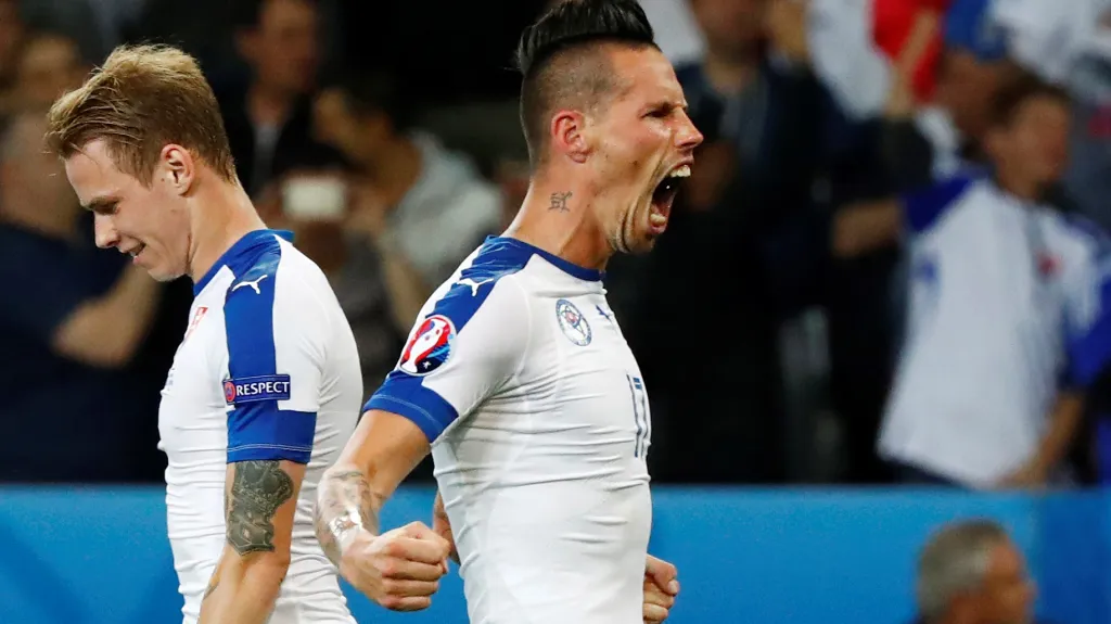 Slovák Marek Hamšík se raduje z gólu