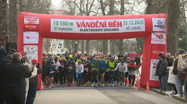 Ve Znojmě se opět uskutečnil tradiční Vánoční běh
