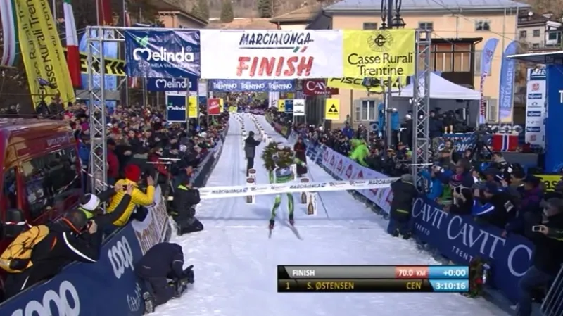 Závěr závodu Marcialonga