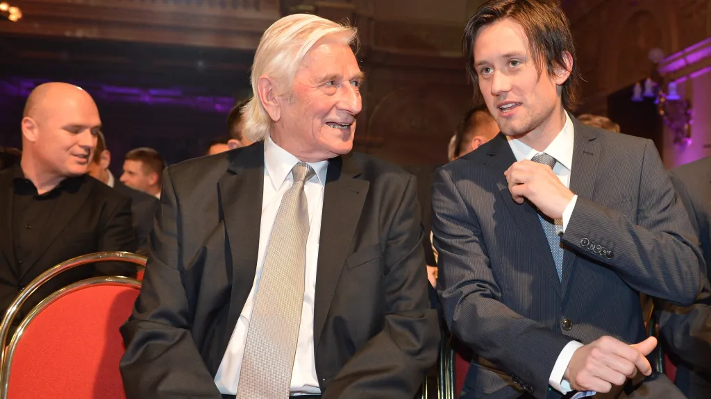 Karel Brückner s Tomášem Rosickým