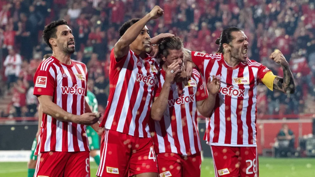 Radost fotbalistů Unionu Berlín